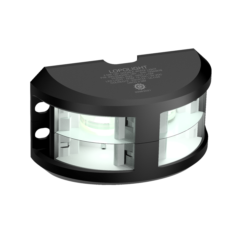 3nm 180° White, double, black anodized